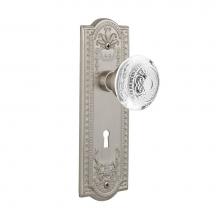 Nostalgic Warehouse 751657 - Nostalgic Warehouse Meadows Plate Interior Mortise Crystal Egg & Dart Knob in Satin Nickel