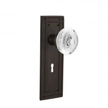 Nostalgic Warehouse 751662 - Nostalgic Warehouse Mission Plate Interior Mortise Crystal Egg & Dart Knob in Oil-Rubbed Bronz