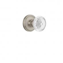 Nostalgic Warehouse 751837 - Nostalgic Warehouse Classic Rosette Interior Mortise Crystal Meadows Knob in Satin Nickel
