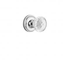 Nostalgic Warehouse 751851 - Nostalgic Warehouse Classic Rosette Privacy Crystal Meadows Knob in Bright Chrome