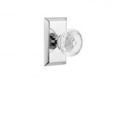 Nostalgic Warehouse 751874 - Nostalgic Warehouse Studio Plate Passage Crystal Meadows Knob in Bright Chrome