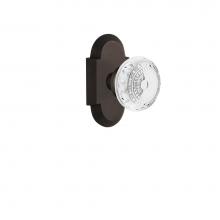 Nostalgic Warehouse 751897 - Nostalgic Warehouse Cottage Plate Passage Crystal Meadows Knob in Oil-Rubbed Bronze