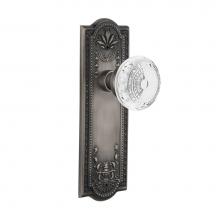 Nostalgic Warehouse 751930 - Nostalgic Warehouse Meadows Plate Single Dummy Crystal Meadows Knob in Antique Pewter