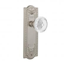 Nostalgic Warehouse 751933 - Nostalgic Warehouse Meadows Plate Single Dummy Crystal Meadows Knob in Satin Nickel