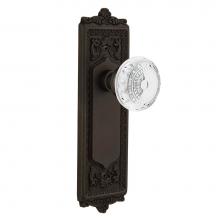 Nostalgic Warehouse 751952 - Nostalgic Warehouse Egg & Dart Plate Single Dummy Crystal Meadows Knob in Oil-Rubbed Bronze