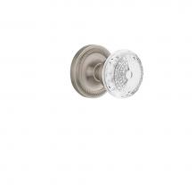 Nostalgic Warehouse 752035 - Nostalgic Warehouse Rope Rosette Privacy Crystal Meadows Knob in Satin Nickel