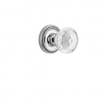 Nostalgic Warehouse 752039 - Nostalgic Warehouse Rope Rosette Privacy Crystal Meadows Knob in Bright Chrome