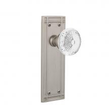 Nostalgic Warehouse 752089 - Nostalgic Warehouse Mission Plate Single Dummy Crystal Meadows Knob in Satin Nickel