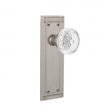 Nostalgic Warehouse 752098 - Nostalgic Warehouse Mission Plate Double Dummy Crystal Meadows Knob in Satin Nickel