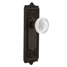 Nostalgic Warehouse 752109 - Nostalgic Warehouse Egg & Dart Plate Passage Crystal Meadows Knob in Oil-Rubbed Bronze