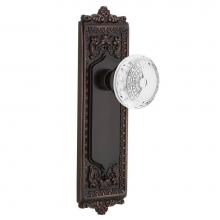 Nostalgic Warehouse 752111 - Nostalgic Warehouse Egg & Dart Plate Passage Crystal Meadows Knob in Timeless Bronze