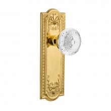 Nostalgic Warehouse 752130 - Nostalgic Warehouse Meadows Plate Passage Crystal Meadows Knob in Polished Brass