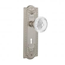 Nostalgic Warehouse 752250 - Nostalgic Warehouse Meadows Plate Passage with Keyhole Crystal Meadows Knob in Satin Nickel