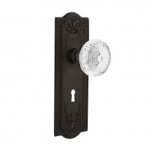 Nostalgic Warehouse 752293 - Nostalgic Warehouse Meadows Plate Double Dummy with Keyhole Crystal Meadows Knob in Oil-Rubbed Bro