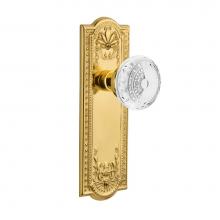 Nostalgic Warehouse 752474 - Nostalgic Warehouse Meadows Plate Double Dummy Crystal Meadows Knob in Polished Brass