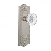 Nostalgic Warehouse 752476 - Nostalgic Warehouse Meadows Plate Double Dummy Crystal Meadows Knob in Satin Nickel