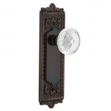 Nostalgic Warehouse 752490 - Nostalgic Warehouse Egg & Dart Plate Double Dummy Crystal Meadows Knob in Timeless Bronze