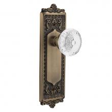 Nostalgic Warehouse 752491 - Nostalgic Warehouse Egg & Dart Plate Double Dummy Crystal Meadows Knob in Antique Brass