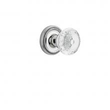 Nostalgic Warehouse 752555 - Nostalgic Warehouse Rope Rosette Double Dummy Crystal Meadows Knob in Bright Chrome