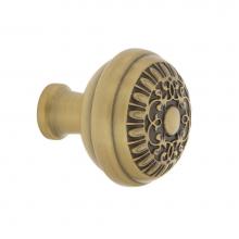 Nostalgic Warehouse 756096 - Nostalgic Warehouse Egg And Dart Brass 1 3/8'' Cabinet Knob in Antique Brass