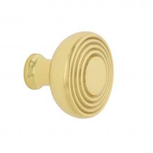 Nostalgic Warehouse 756135 - Nostalgic Warehouse Deco Brass 1 3/8'' Cabinet Knob in Unlacquered Brass