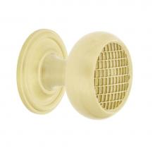 Nostalgic Warehouse 769440 - Nostalgic Warehouse Craftsman Brass 1 3/8'' Cabinet Knob with Classic Rose in Satin Bras