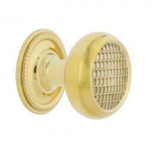Nostalgic Warehouse 769451 - Nostalgic Warehouse Craftsman Brass 1 3/8'' Cabinet Knob with Rope Rose in Polished Bras