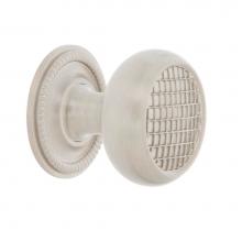 Nostalgic Warehouse 769452 - Nostalgic Warehouse Craftsman Brass 1 3/8'' Cabinet Knob with Rope Rose in Satin Nickel