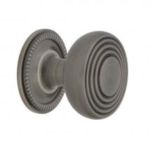 Nostalgic Warehouse 769469 - Nostalgic Warehouse Deco Brass 1 3/8'' Cabinet Knob with Rope Rose in Antique Pewter