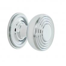Nostalgic Warehouse 769473 - Nostalgic Warehouse Deco Brass 1 3/8'' Cabinet Knob with Rope Rose in Bright Chrome