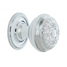 Nostalgic Warehouse 769484 - Nostalgic Warehouse Egg And Dart Brass 1 3/8'' Cabinet Knob with Classic Rose in Bright