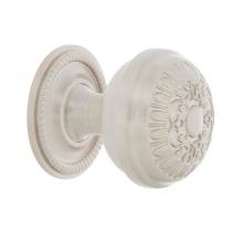 Nostalgic Warehouse 769488 - Nostalgic Warehouse Egg And Dart Brass 1 3/8'' Cabinet Knob with Rope Rose in Satin Nick