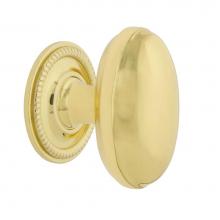 Nostalgic Warehouse 769504 - Nostalgic Warehouse Homestead Brass 1 3/4'' Cabinet Knob with Rope Rose in Unlacquered B