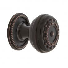 Nostalgic Warehouse 769528 - Nostalgic Warehouse Meadows Brass 1 3/8'' Cabinet Knob with Rope Rose in Timeless Bronze