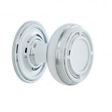 Nostalgic Warehouse 769537 - Nostalgic Warehouse Mission Brass 1 3/8'' Cabinet Knob with Classic Rose in Bright Chrom