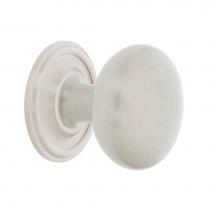 Nostalgic Warehouse 769553 - Nostalgic Warehouse New York Brass 1 3/8'' Cabinet Knob with Classic Rose in Satin Nicke