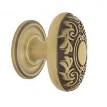 Nostalgic Warehouse 769568 - Nostalgic Warehouse Victorian Brass 1 3/4'' Cabinet Knob with Classic Rose in Antique Br