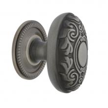 Nostalgic Warehouse 769580 - Nostalgic Warehouse Victorian Brass 1 3/4'' Cabinet Knob with Rope Rose in Antique Pewte