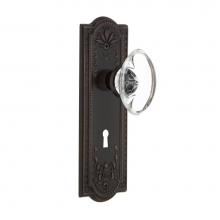 Nostalgic Warehouse 700696 - Nostalgic Warehouse Meadows Plate with Keyhole Single Dummy Oval Clear Crystal Glass Door Knob in