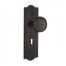 Nostalgic Warehouse 700961 - Nostalgic Warehouse Meadows Plate with Keyhole Double Dummy Craftsman Door Knob in Timeless Bronze