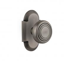 Nostalgic Warehouse 707080 - Nostalgic Warehouse Cottage Plate Passage Deco Door Knob in Antique Pewter