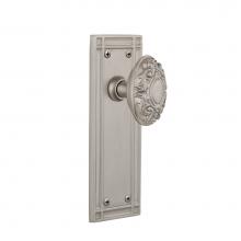 Nostalgic Warehouse 716085 - Nostalgic Warehouse Mission Plate Double Dummy Victorian Door Knob in Satin Nickel