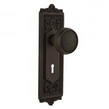 Nostalgic Warehouse 716508 - Nostalgic Warehouse Egg & Dart Plate with Keyhole Double Dummy Craftsman Door Knob in Oil-Rubb
