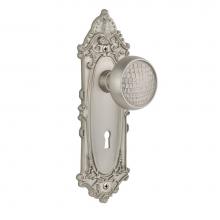Nostalgic Warehouse 716525 - Nostalgic Warehouse Victorian Plate with Keyhole Double Dummy Craftsman Door Knob in Satin Nickel