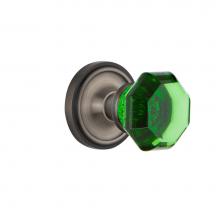 Nostalgic Warehouse 720204 - Nostalgic Warehouse Classic Rosette Passage Waldorf Emerald  Door Knob in Antique Pewter