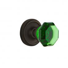 Nostalgic Warehouse 720224 - Nostalgic Warehouse Classic Rosette Passage Waldorf Emerald  Door Knob in Oil-Rubbed Bronze