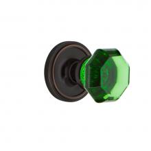 Nostalgic Warehouse 720260 - Nostalgic Warehouse Classic Rosette Passage Waldorf Emerald  Door Knob in Timeless Bronze