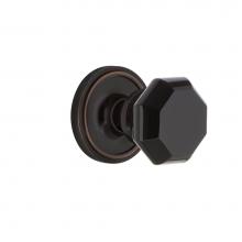 Nostalgic Warehouse 720261 - Nostalgic Warehouse Classic Rosette Passage Waldorf Black Door Knob in Timeless Bronze