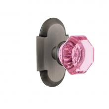 Nostalgic Warehouse 720325 - Nostalgic Warehouse Cottage Plate Passage Waldorf Pink Door Knob in Antique Pewter