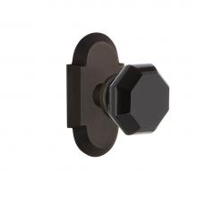 Nostalgic Warehouse 720335 - Nostalgic Warehouse Cottage Plate Passage Waldorf Black Door Knob in Oil-Rubbed Bronze